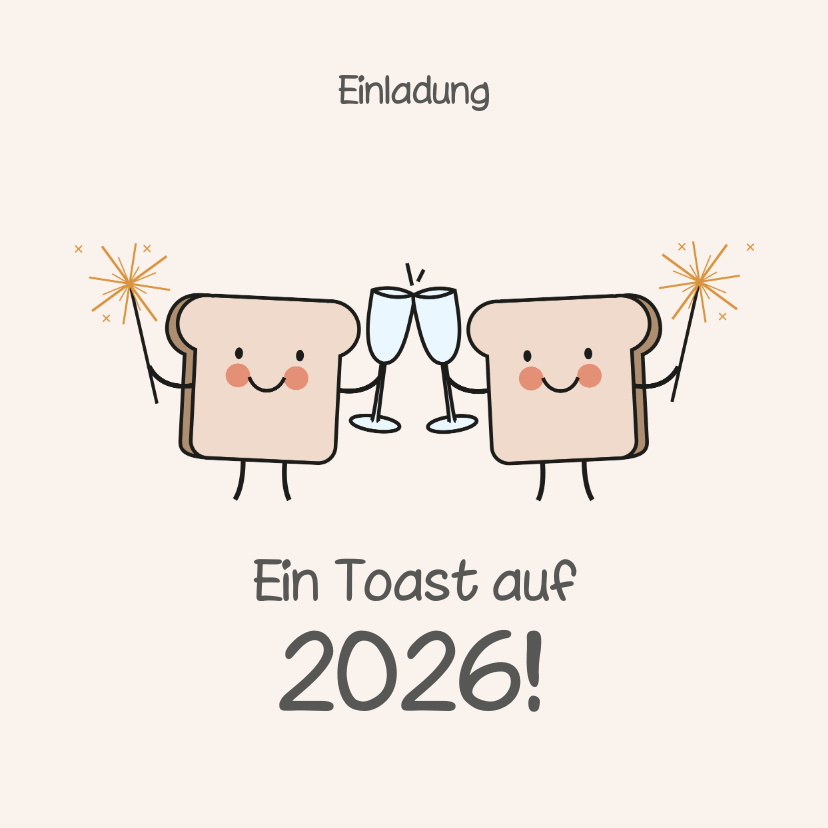 Neujahrskarten - Einladungskarte Neujahrsempfang 'Ein Toast auf 2027'