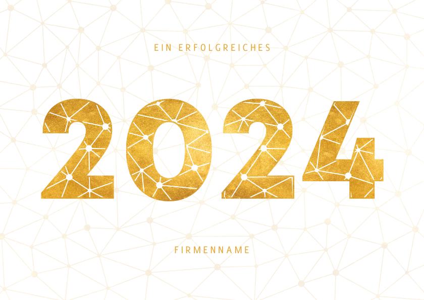 Neujahrskarten - Geschäftliche Neujahrskarte 2024 Verbindungen