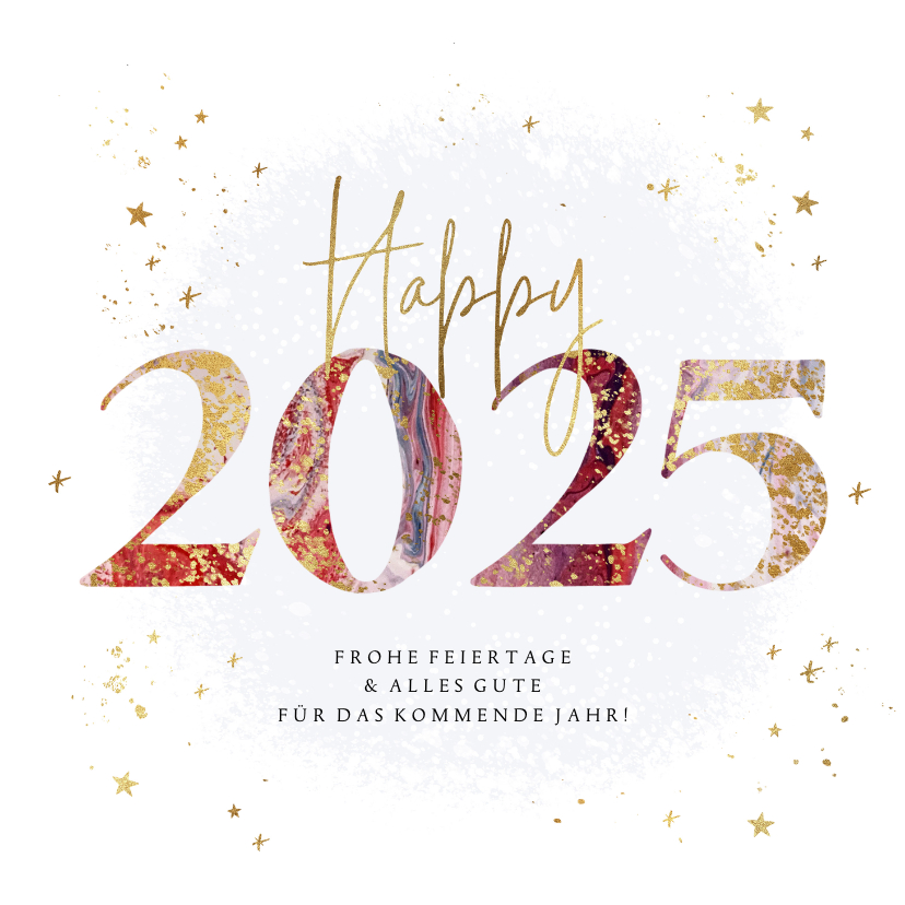 Geschäftliche Neujahrskarte festliches 2025 | Send a Smile