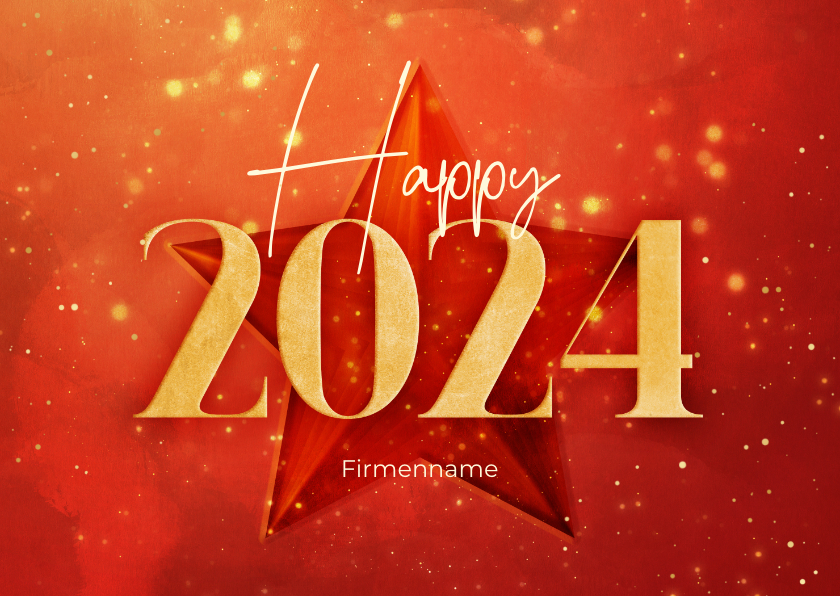 Neujahrskarten - Geschäftliche Neujahrskarte 'Happy 2024'