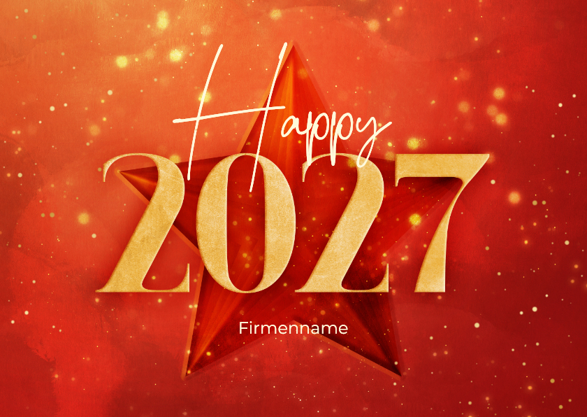 Geschäftliche Neujahrskarte 'Happy 2027' - Neujahrskarten Neujahrskarten - Geschäftliche Neujahrskarte 'Happy 2027'