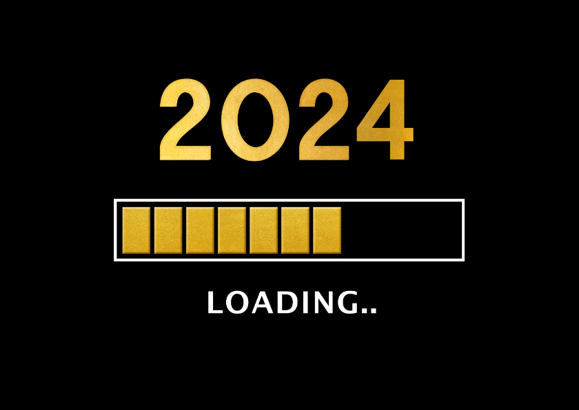 Neujahrskarten - Geschäftliche Neujahrskarte Loading 2024