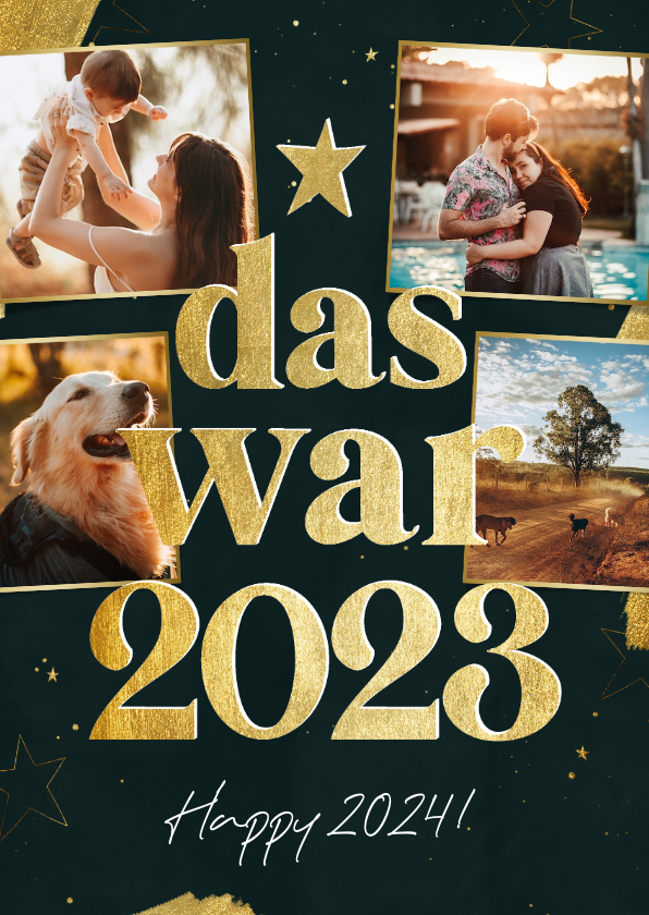 Neujahrskarten - Grußkarte Neujahr 'Das war 2023' Jahresrückblick Fotos