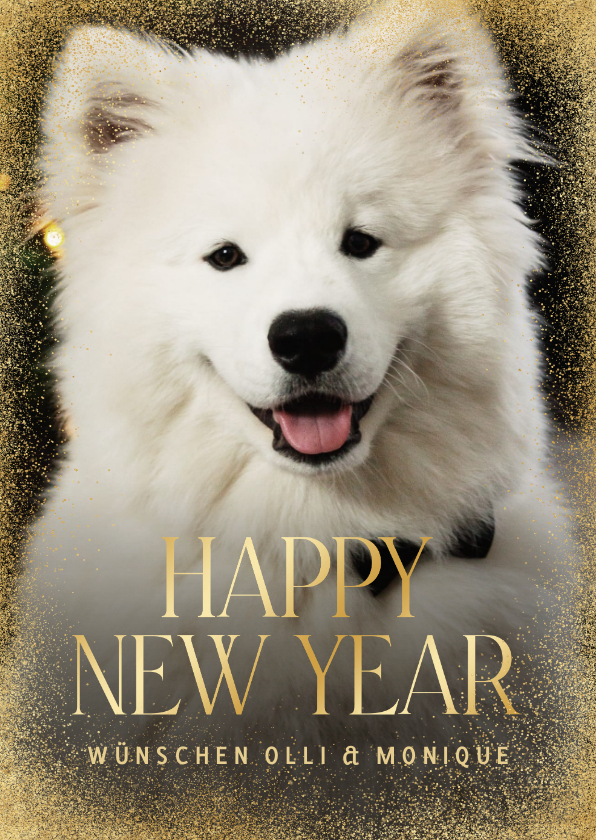 Neujahrskarten - Neujahrs-Fotokarte Haustier