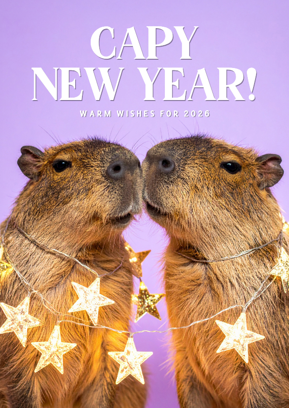 Neujahrskarten - Neujahrsgrüße Capybaras