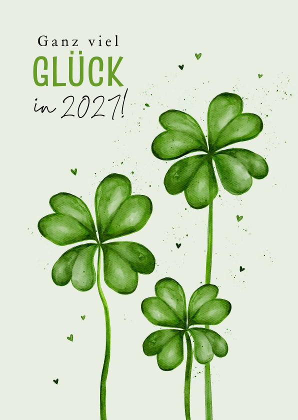 Neujahrsgrüße Glücksklee - Neujahrskarten Neujahrskarten - Neujahrsgrüße Glücksklee