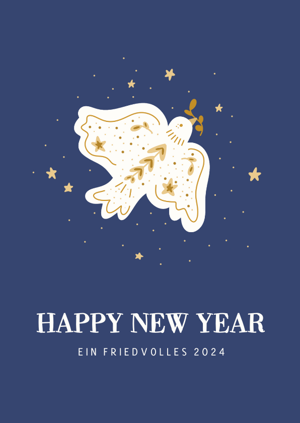 Neujahrskarten - Neujahrsgrüße 'peace and love'