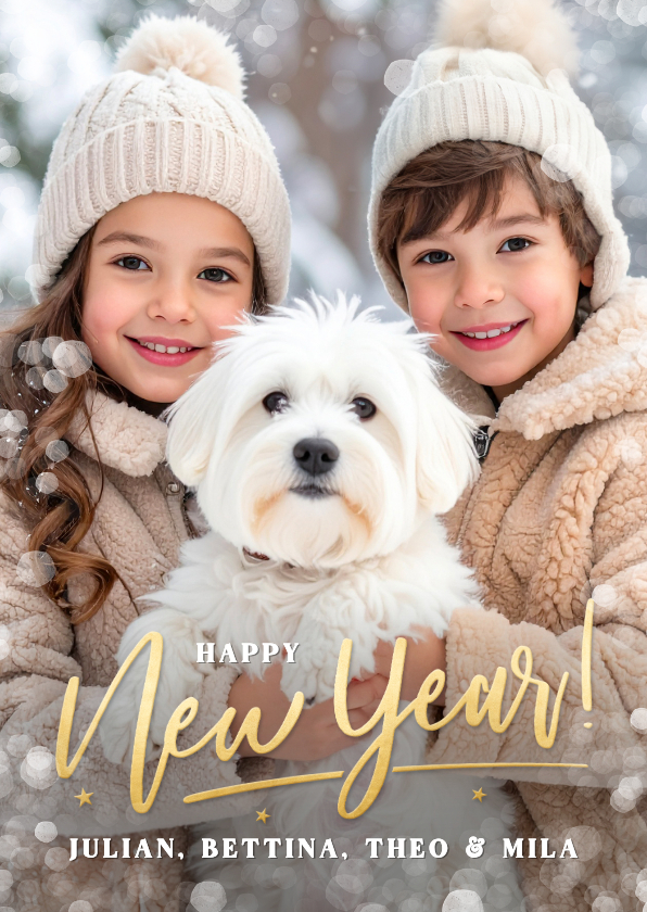 Neujahrsgrußkarte eigenes Foto 'Happy New Year' - Neujahrskarten Neujahrskarten - Neujahrsgrußkarte eigenes Foto 'Happy New Year'