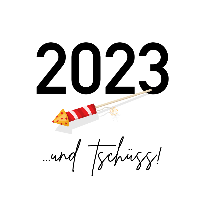 Neujahrskarten - Neujahrskarte 2023 Silvesterrakete