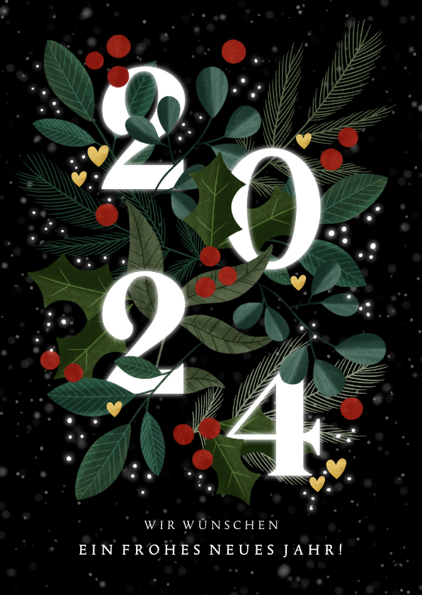 Neujahrskarten - Neujahrskarte 2024 botanisch