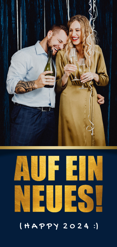Neujahrskarten - Neujahrskarte 'Auf ein Neues' mit Foto