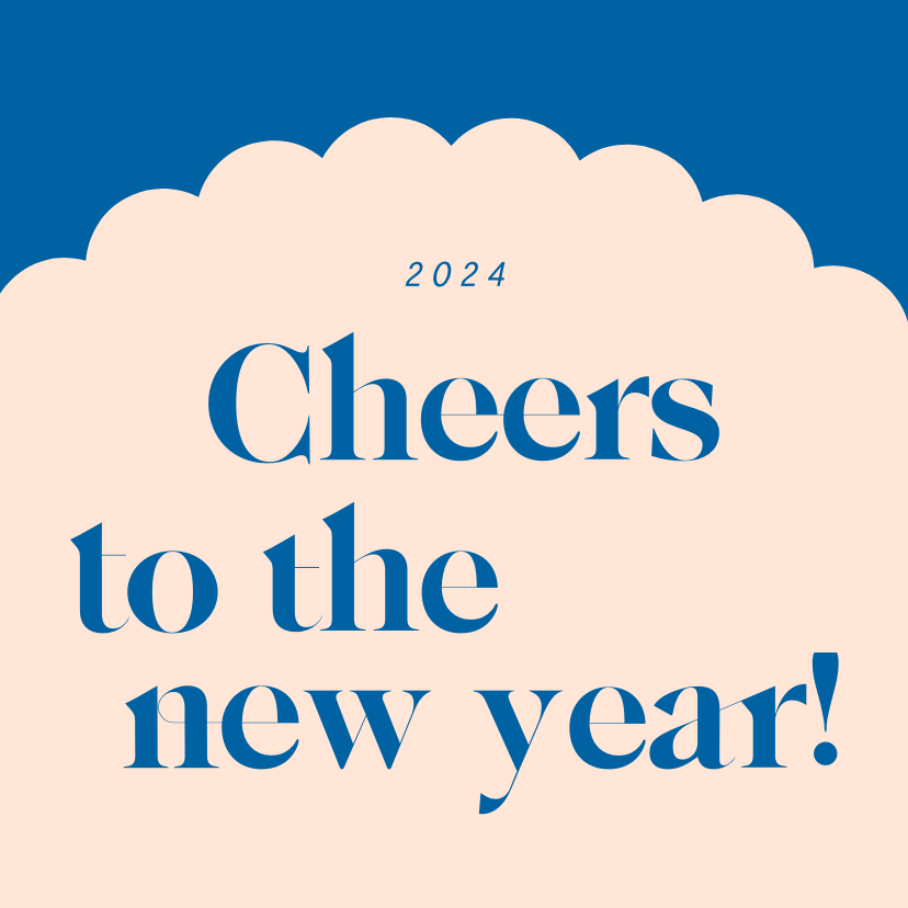 Neujahrskarten - Neujahrskarte 'Cheers to the new year'