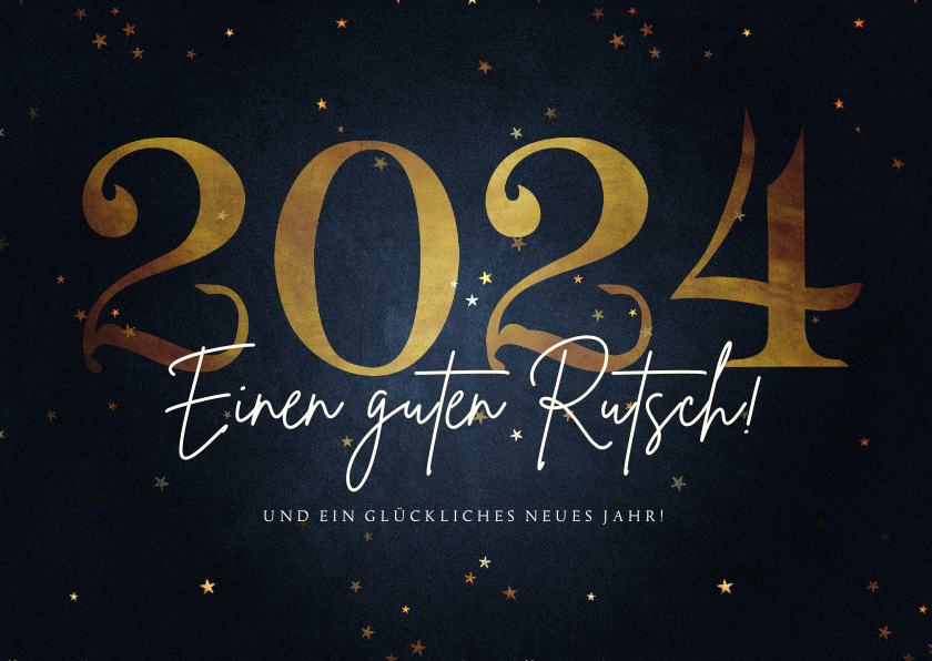 Neujahrskarten - Neujahrskarte 'Einen guten Rutsch'