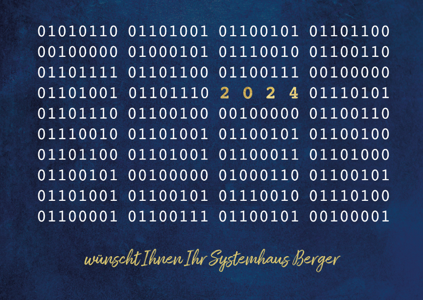 Neujahrskarten - Neujahrskarte Firma Binärcode