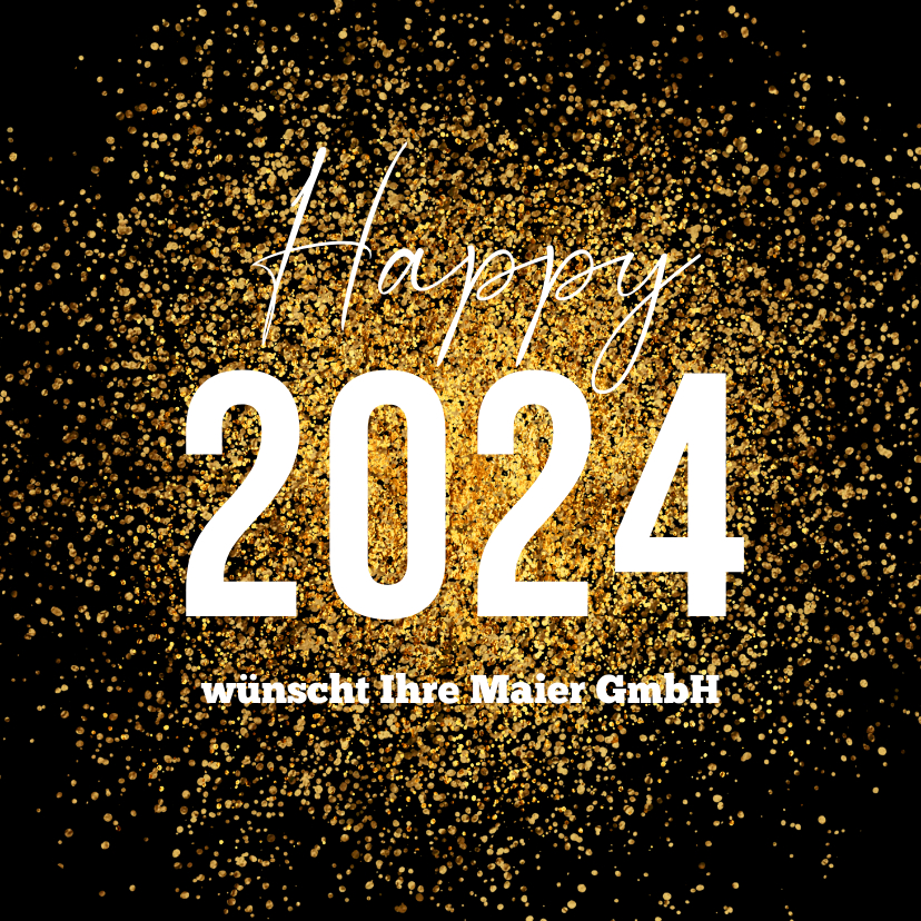 Neujahrskarten - Neujahrskarte Firma 'Happy 2024'