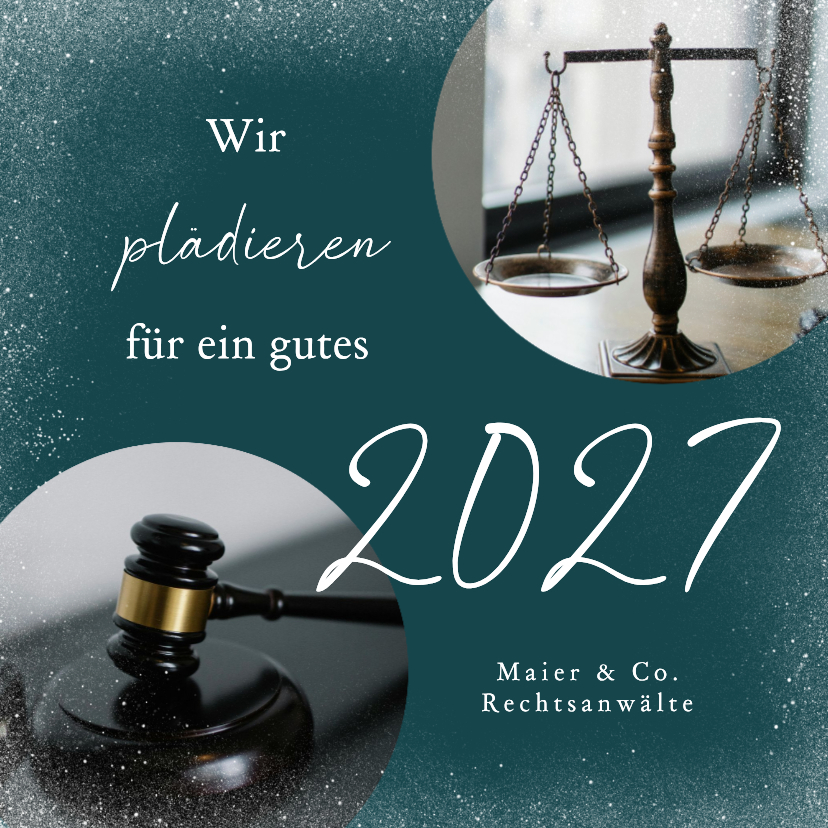 Neujahrskarte für Juristen eigene Fotos - Neujahrskarten Neujahrskarten - Neujahrskarte für Juristen eigene Fotos