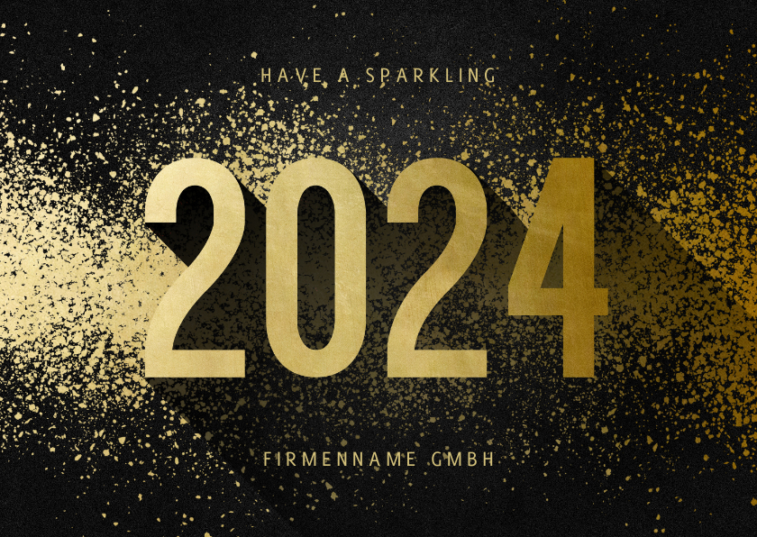 Neujahrskarten - Neujahrskarte geschäftlich 2024 3D-Look