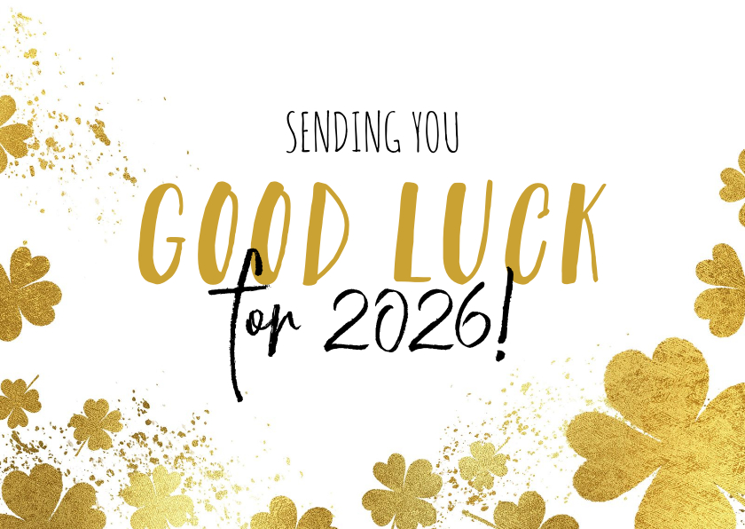 Neujahrskarte 'Good Luck for 2027' - Neujahrskarten Neujahrskarten - Neujahrskarte 'Good Luck for 2027'