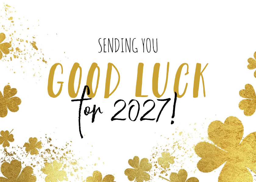 Neujahrskarte 'Good Luck for 2027' - Neujahrskarten Neujahrskarten - Neujahrskarte 'Good Luck for 2027'