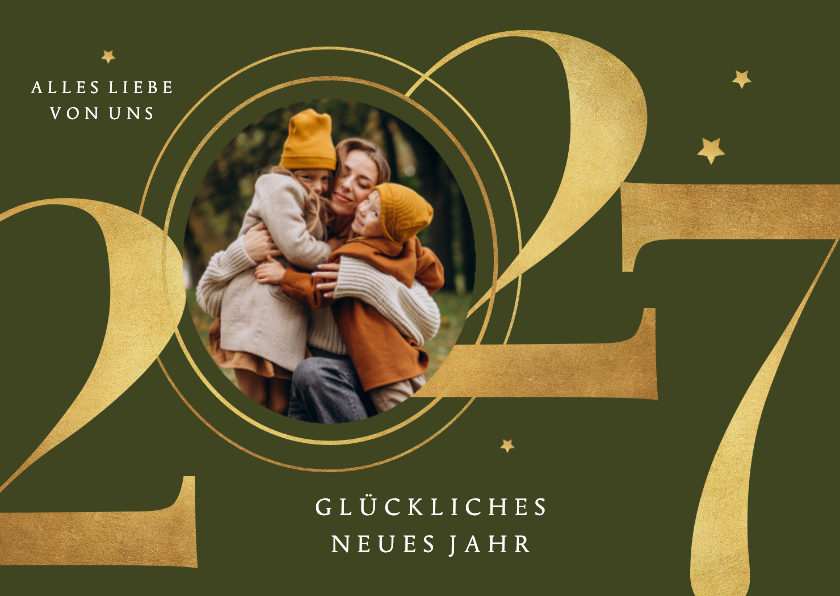 Neujahrskarte große 2027 & Foto - Neujahrskarten Neujahrskarten - Neujahrskarte große 2027 & Foto