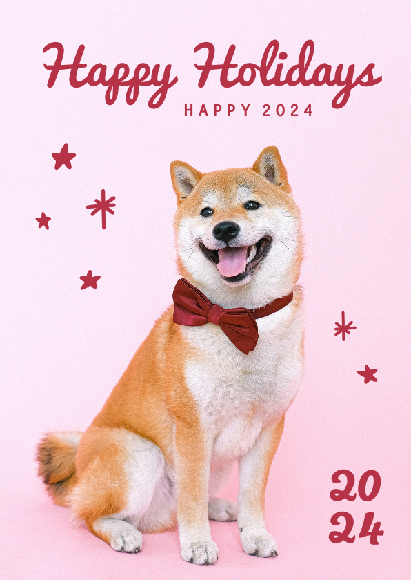 Neujahrskarten - Neujahrskarte Hund mit Schlips