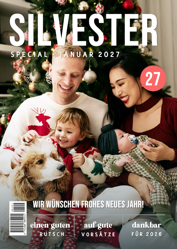 Neujahrskarten - Neujahrskarte Magazin Silvester Hochglanz Zeitschrift