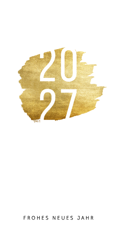 Neujahrskarte mit 2027 auf Goldfarbe - Neujahrskarten Neujahrskarten - Neujahrskarte mit 2027 auf Goldfarbe