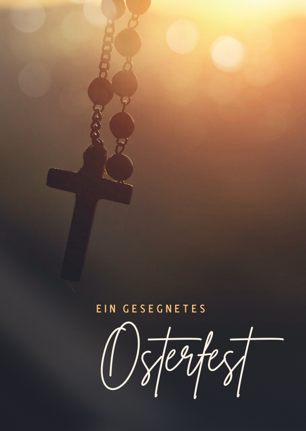 Osterkarten - Christliche Ostergrußkarte Rosenkranz