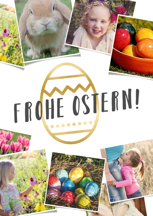 Osterkarten - Grußkarte zu Ostern eigene Fotos & Ei