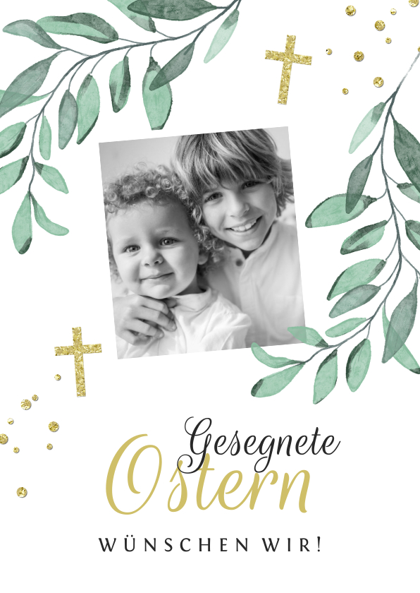 Osterkarten - Osterkarte eigenes Foto Gesegnete Ostern