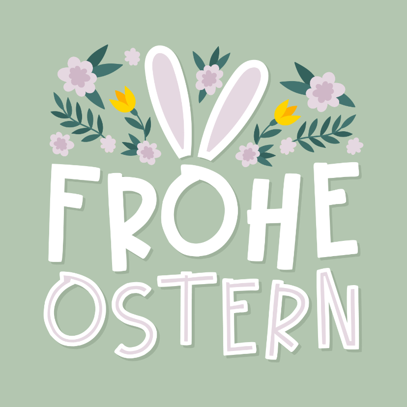 Osterkarten - Osterkarte Frohe Ostern Hasenohren