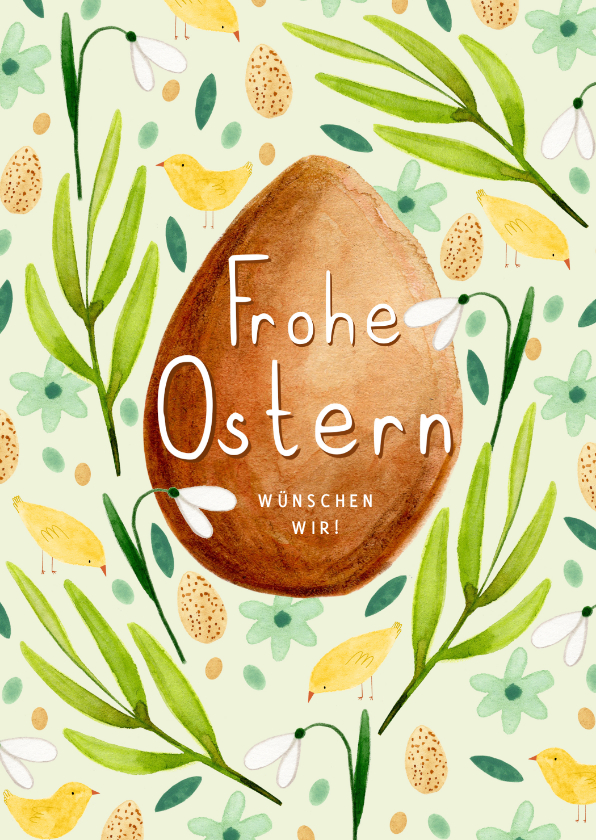 Osterkarten - Osterkarte Frühling