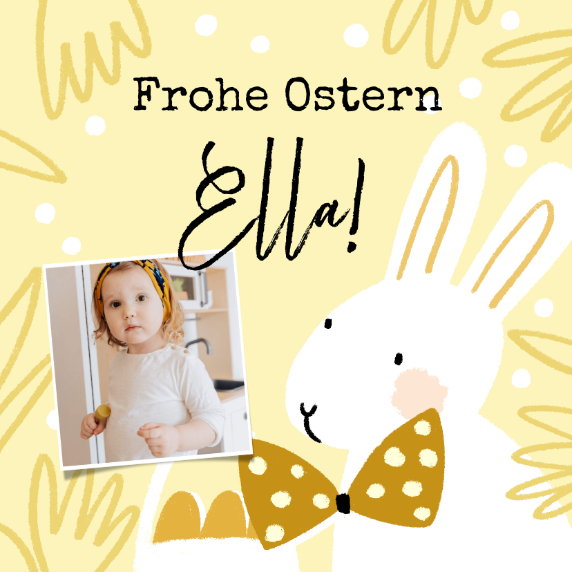 Osterkarte Osterhase und Foto - Osterkarten Osterkarten - Osterkarte Osterhase und Foto
