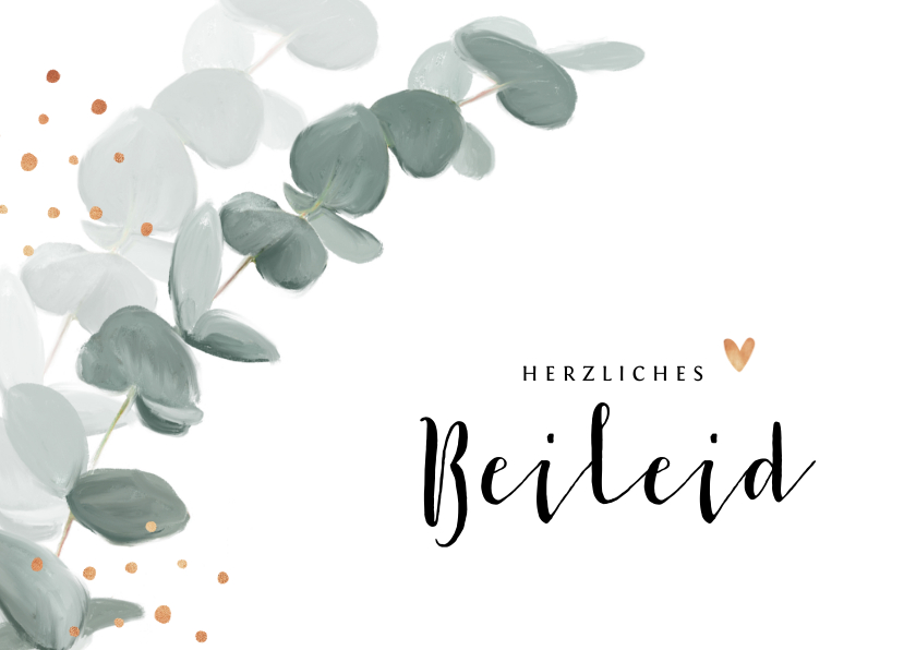 Trauerkarten - Beileidskarte Eukalpytuszweig