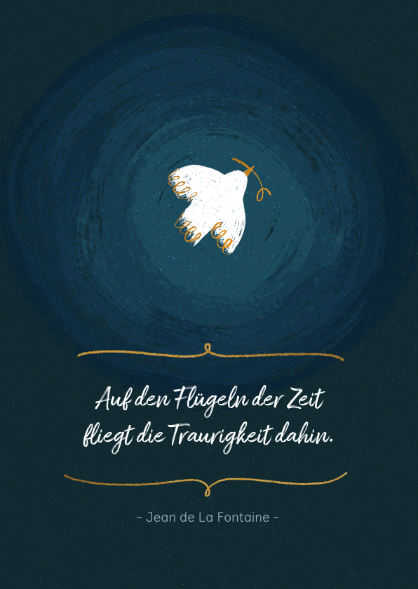 Trauerkarten - Beileidskarte mit Friedenstaube