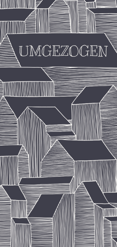 Umzugskarte grafische Häuser - Umzugskarten Umzugskarten - Umzugskarte grafische Häuser