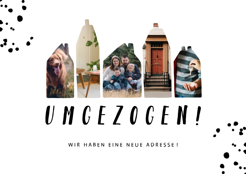 Umzugskarten - Umzugskarte Häuserreihe