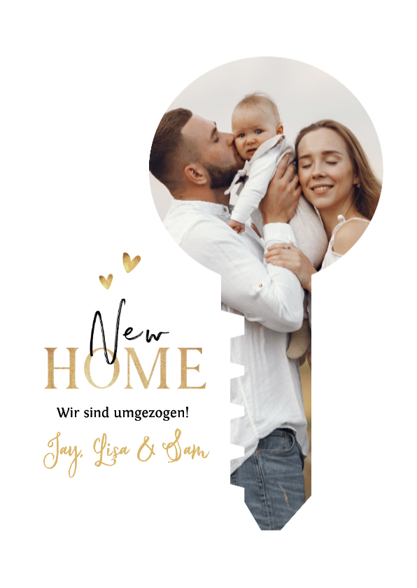 Umzugskarte Schlüssel Fotorahmen 'New Home' - Umzugskarten Umzugskarten - Umzugskarte Schlüssel Fotorahmen 'New Home'
