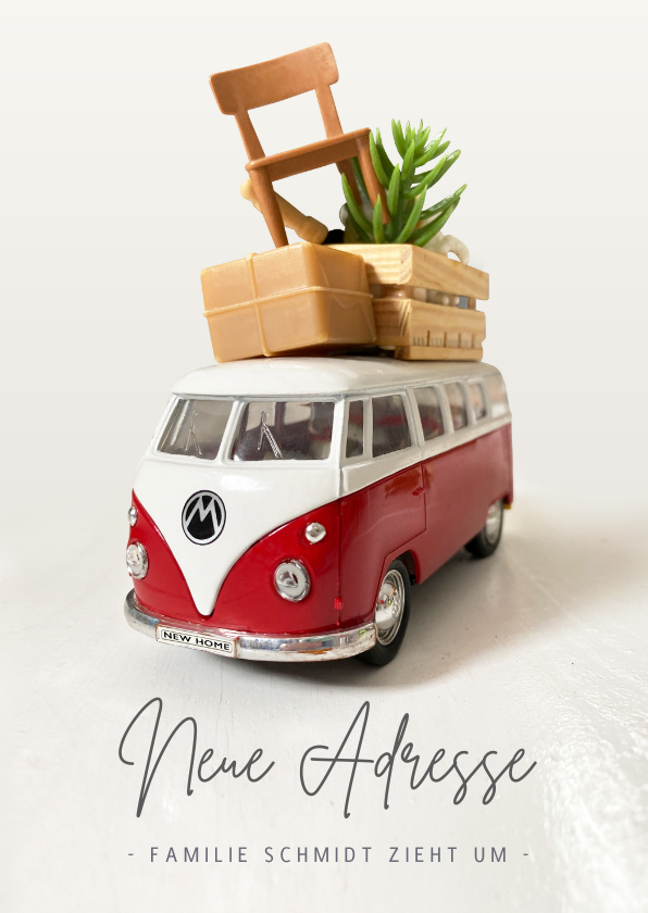 Umzugskarten - Umzugskarte VW-Bus