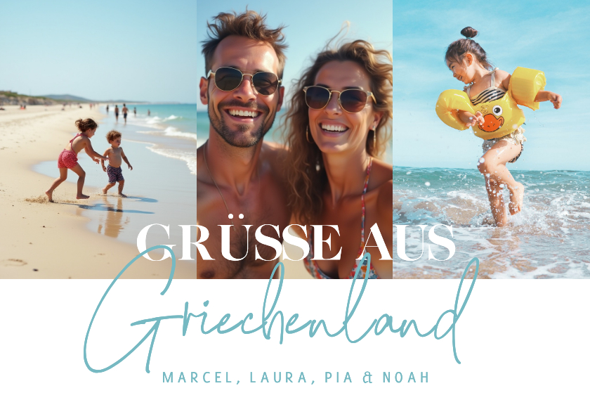 Urlaubskarten - Ansichtskarte Fotocollage Grüsse aus Griechenland