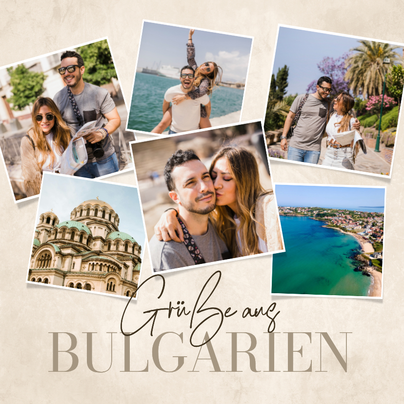 Bulgarien Grußkarte Urlaub Fotocollage - Urlaubskarten Urlaubskarten - Bulgarien Grußkarte Urlaub Fotocollage