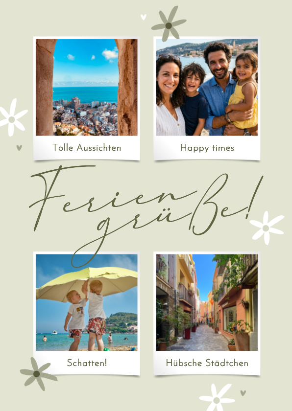 Urlaubskarten - Feriengrüße Sommer 4 Fotos