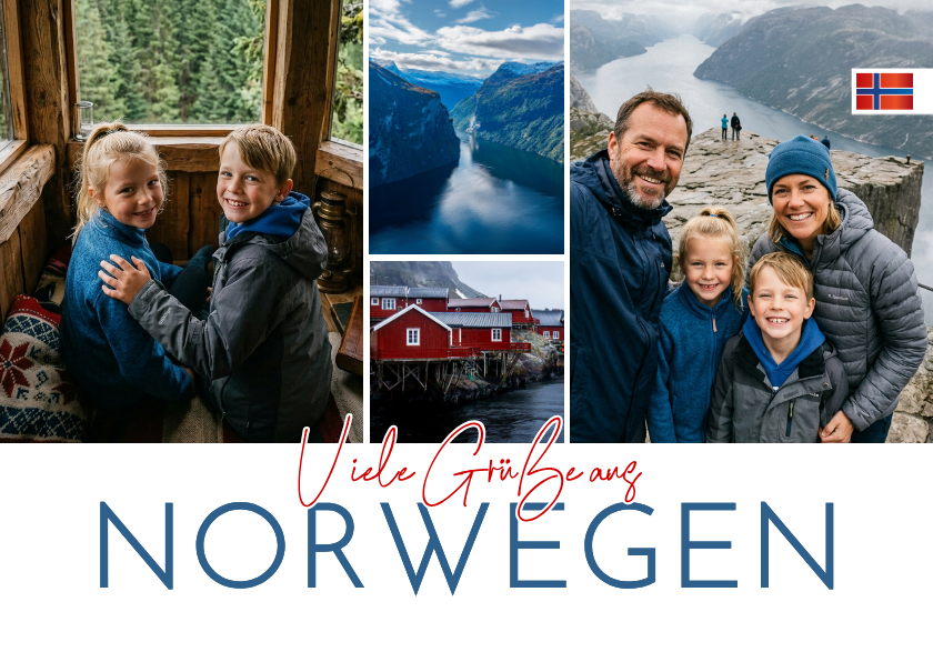 Urlaubskarten - Fotokarte Urlaub in Norwegen