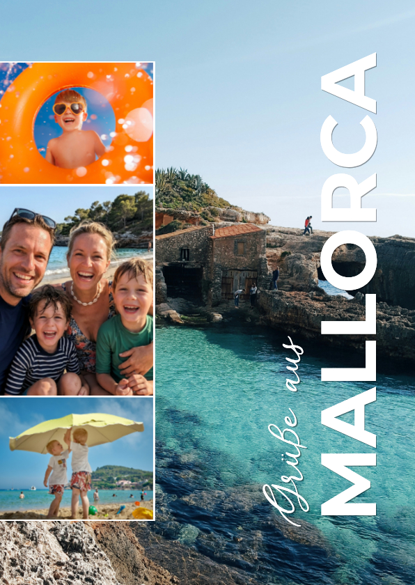 Urlaubskarten - Grußkarte mit Fotos von Mallorca