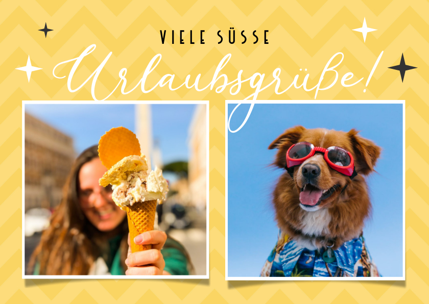 Urlaubskarten - Postkarte Süße Urlaubsgrüße
