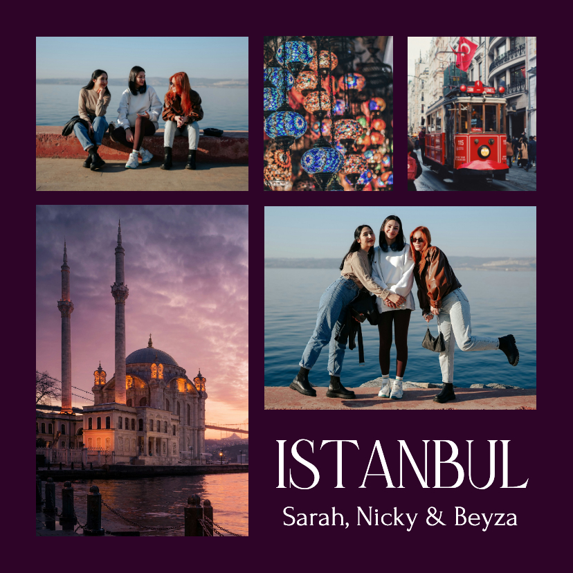 Urlaubskarten - Urlaubsgrußkarte Städtetrip Istanbul