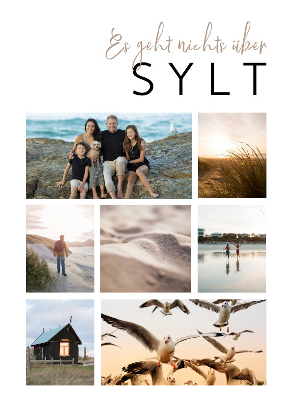 Urlaubskarten - Urlaubskarte Fotocollage Sylt