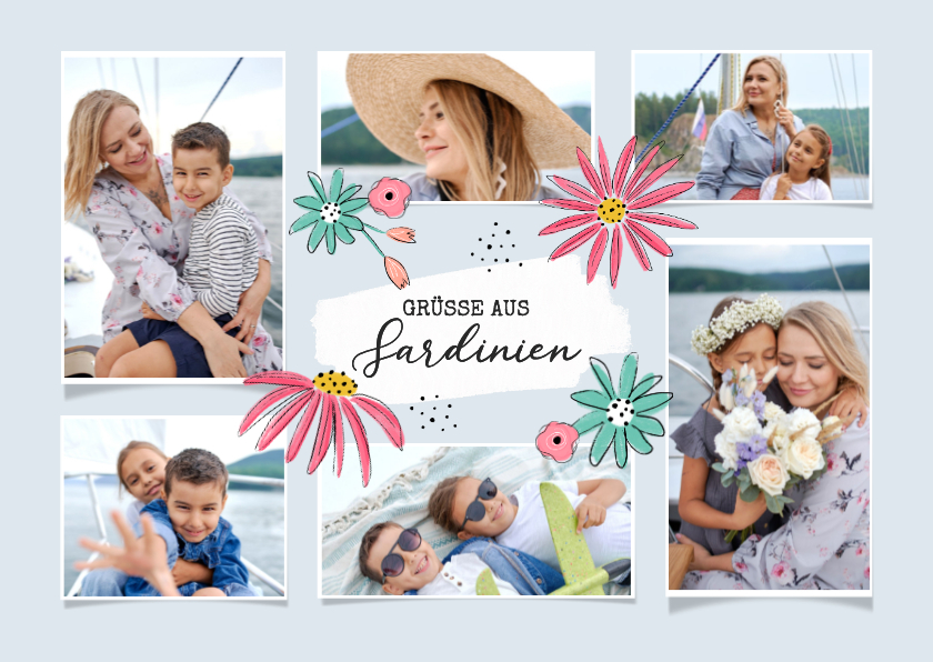Urlaubskarten - Urlaubskarte Fotos & Blumen