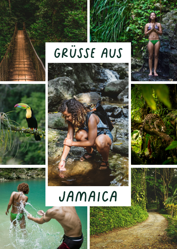 Urlaubskarten - Urlaubskarte Jamaica Fotocollage 