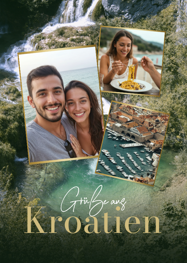 Urlaubskarten - Urlaubskarte Kroatien Fotocollage